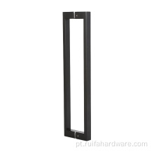 Maçaneta de porta de vidro à prova d&#39;água de aço inoxidável preto